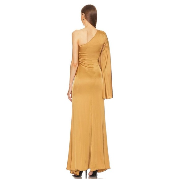 Michael Costello x REVOLVE Mae Gown Maxi Satin One Shoulder Formal Classy Small - Picture 3 of 12